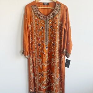 3pc Pakistani Designer Chiffon Shalwar Kameez Heavy Formal